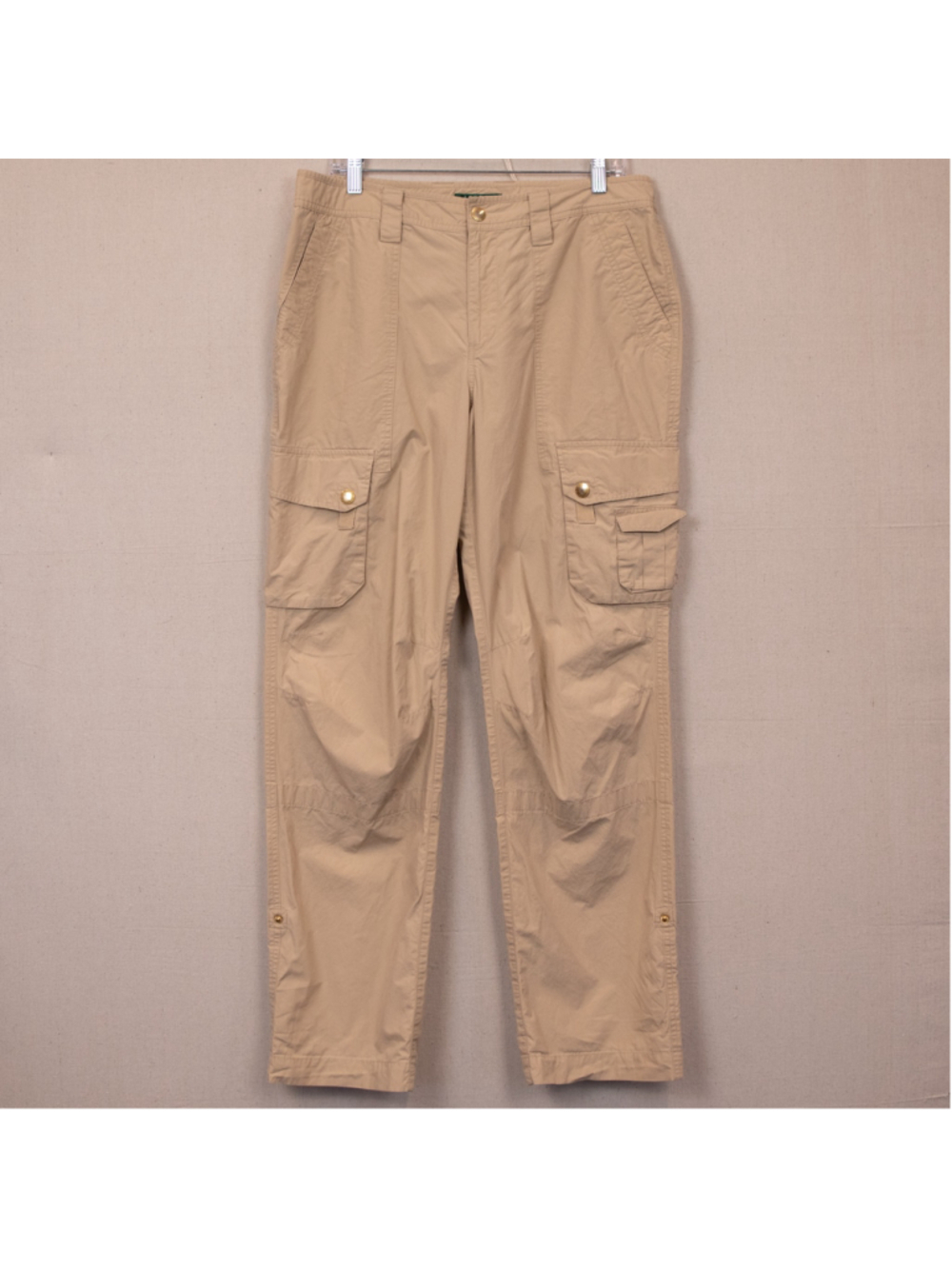 Lauren Ralph Lauren cargo utility roll up hem khaki pants-12